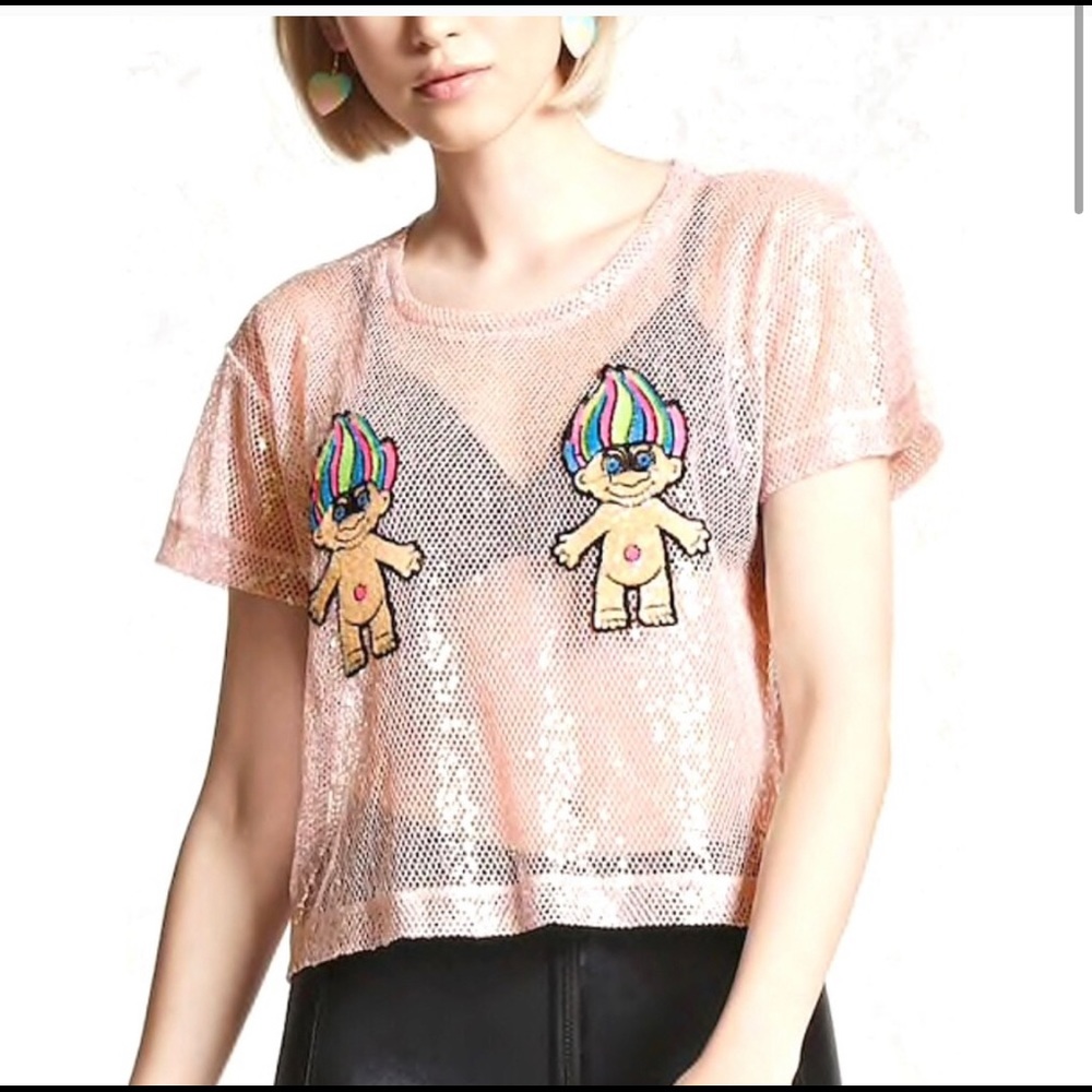 Sequin crop top